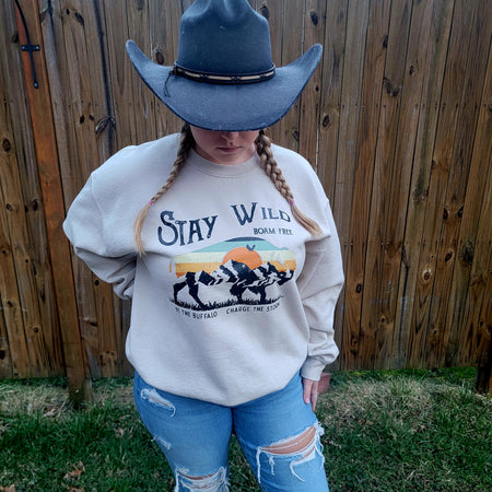 Stay Wild Roam Free Crewneck - Junk Peddler