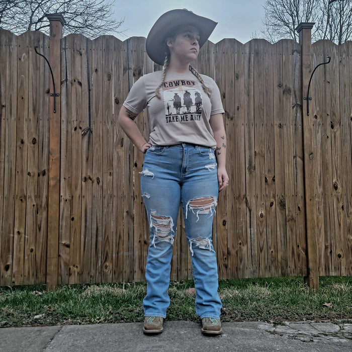 Cowboy Take Me Away T Shirt - Junk Peddler