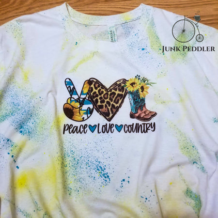 Peace Love Country T Shirt - Junk Peddler