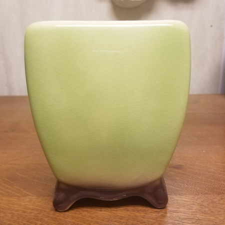 Royal Copley Yellow Vase with Leaves - Junk Peddler